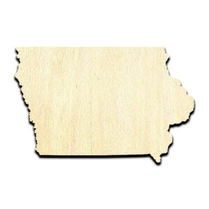 Iowa State Laser Cut Out Unfinished Wood Shape Craft Supply