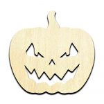 Jack O Lantern Halloween Pumpkin Laser Cut Out Unfinished Wood Shape Craft