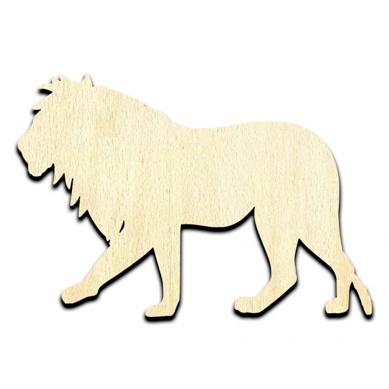 Lion 2 Scottie Laser Cut Out Unfinished Wood Shape Craft Supply