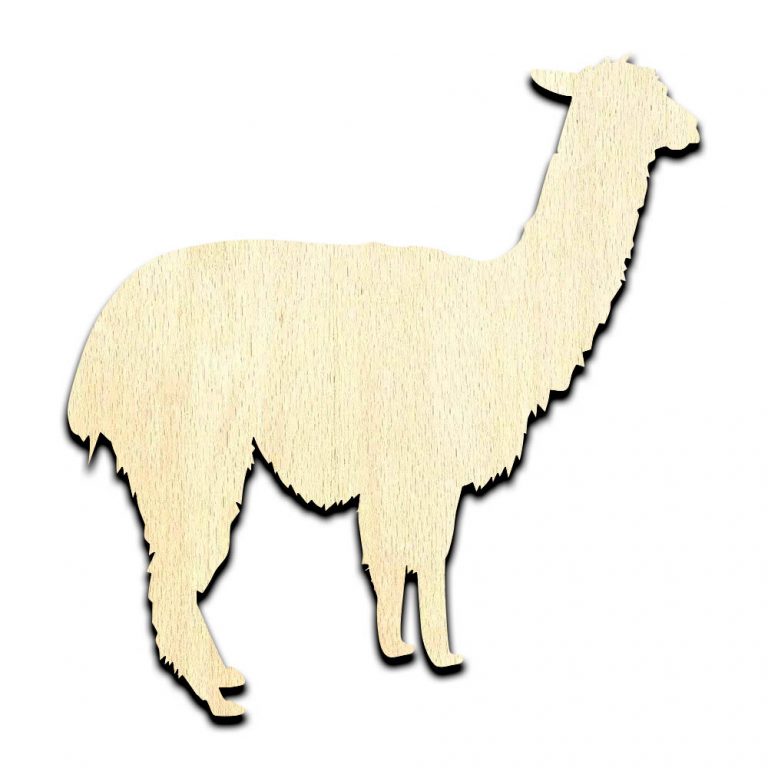 Llama #2 Laser Cut Out Unfinished Wood Shape Craft Supply