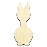 Llama Cartoon Unfinished Wood Shape Craft Supply