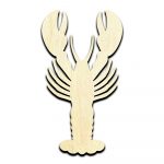 Lobster Laser Cut Out Unfinished Wood Shape Craft Supply