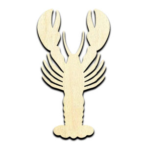 Lobster Laser Cut Out Unfinished Wood Shape Craft Supply