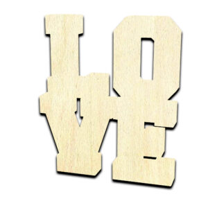 Love Cut Out Unfinished Wood Shape Craft Supply