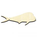 Mahi Mahi Fish Laser Cut Out Unfinished Wood Shape Craft Supply