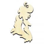 Mermaid #5 Laser Cut Out Unfinished Wood Shape Craft Supply