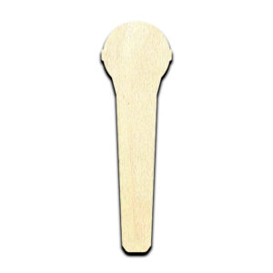 Microphone Laser Cut Out Unfinished Wood Shape Craft Supply
