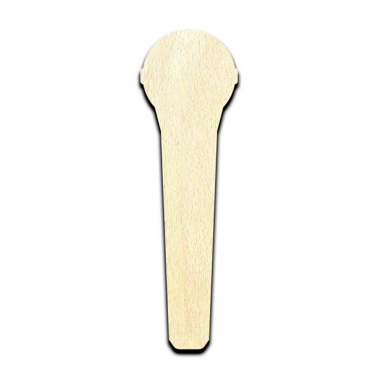 Microphone Laser Cut Out Unfinished Wood Shape Craft Supply