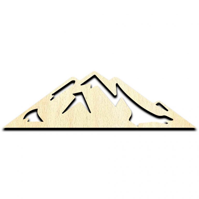 Mountains Laser Cut Out Unfinished Wood Shape Craft Supply