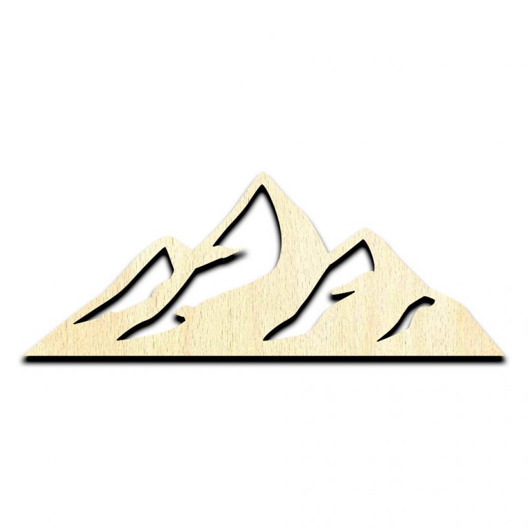 Mountains #2 Cut Out Unfinished Wood Shape Craft Supply