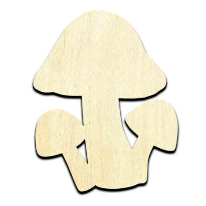 Mushrooms Cut Out Unfinished Wood Shape Craft Supply