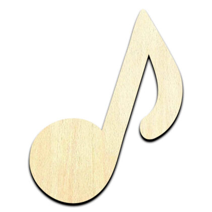 Music Note 3 Laser Cut Out Unfinished Wood Shape Craft Supply