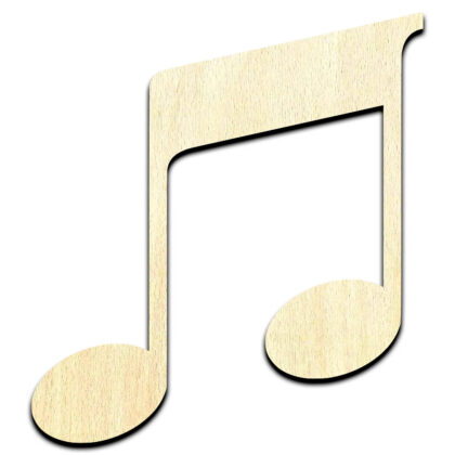 Music Note Cut Out Unfinished Wood Shape Craft Supply