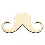 Mustache 2 Unfinished Wood Shape Craft Supply