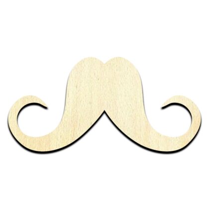 Mustache 2 Unfinished Wood Shape Craft Supply