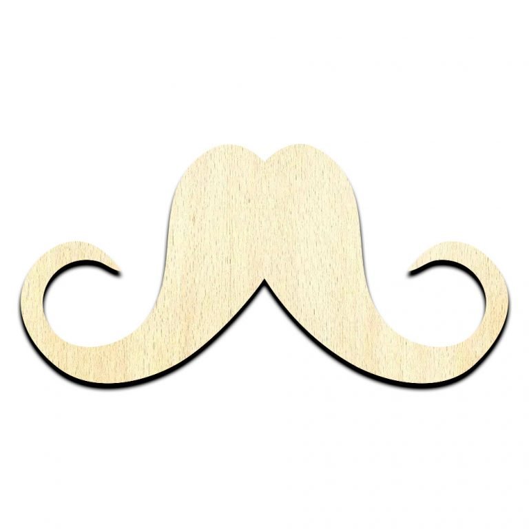 Mustache 2 Unfinished Wood Shape Craft Supply