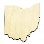 Ohio State Laser Cut Out Unfinished Wood Shape Craft Supply