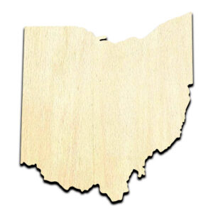 Ohio State Laser Cut Out Unfinished Wood Shape Craft Supply