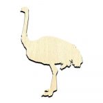 Ostrich Unfinished Wood Shape Craft Supply