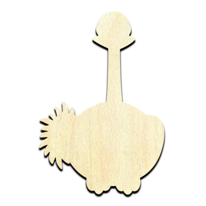 Ostrich Sitting Cartoon Unfinished Wood Shape Craft Supply