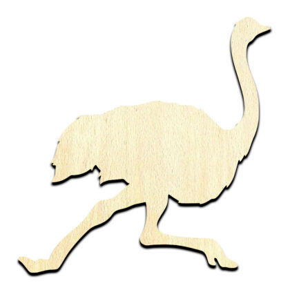 Ostrich Running 2 Unfinished Wood Shape Craft Supply