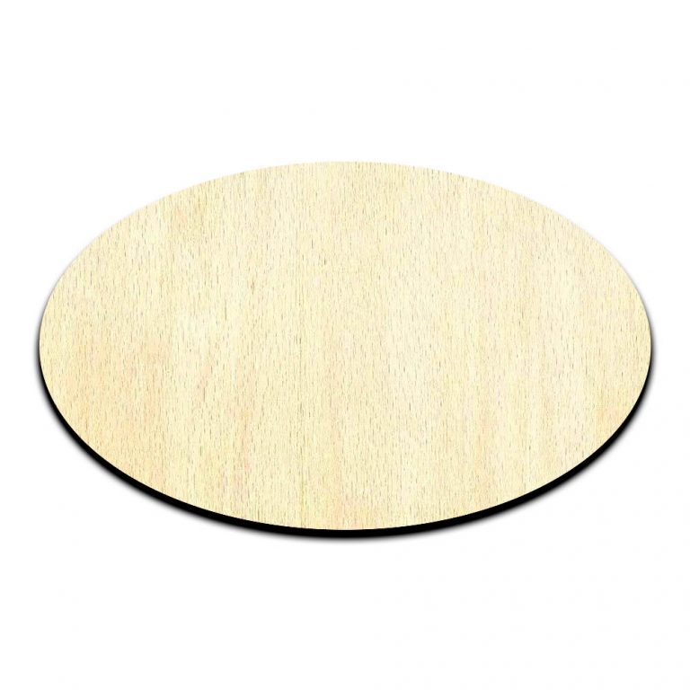 Oval Laser Cut Out Unfinished Wood Shape Craft Supply