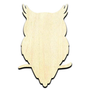 Owl on Branch Bird Laser Cut Out Unfinished Wood Shape Craft