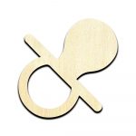 Pacifier Laser Cut Out Unfinished Wood Shape Craft Supply