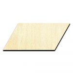 Parallelogram Laser Cut Out Unfinished Wood Shape Craft Supply