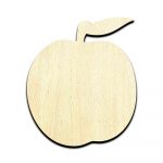 Peach Laser Cut Out Unfinished Wood Shape Craft Supply