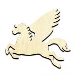 Pegasus Laser Cut Out Unfinished Wood Shape Craft Supply