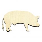 Pig 1 Unfinished Wood Shape Craft Supply