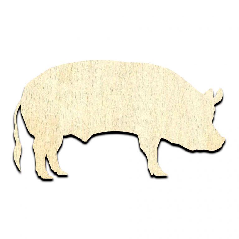 Pig 1 Unfinished Wood Shape Craft Supply
