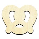 Pretzel Laser Cut Out Unfinished Wood Shape Craft Supply