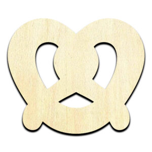 Pretzel Laser Cut Out Unfinished Wood Shape Craft Supply