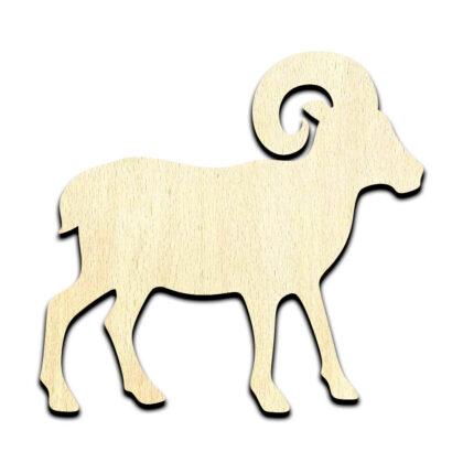 Ram Laser Cut Out Unfinished Wood Shape Craft Supply