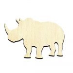 Rhinoceros 2 Unfinished Wood Shape Craft Supply