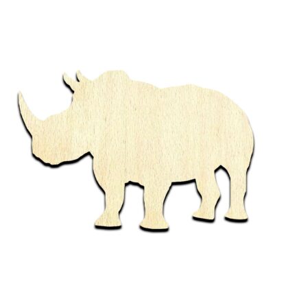 Rhinoceros 2 Unfinished Wood Shape Craft Supply