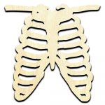 Ribcage Cut Out Unfinished Wood Shape Craft Supply