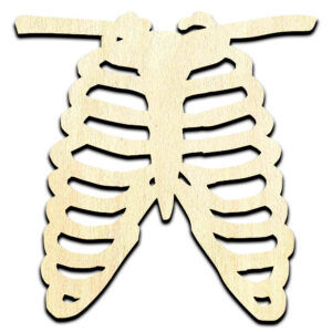 Ribcage Cut Out Unfinished Wood Shape Craft Supply