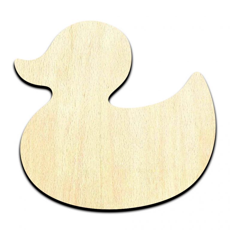 Rubber Duck Duckie Laser Cut Out Unfinished Wood Shape Craft Supply