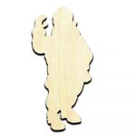 Santa Claus Laser Cut Out Unfinished Wood Shape Craft Supply