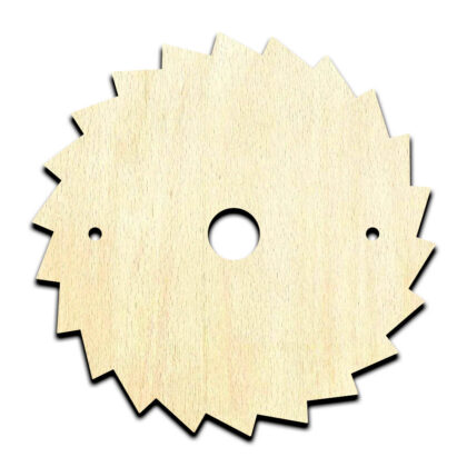 Saw Blade Laser Cut Out Unfinished Wood Shape Craft Supply