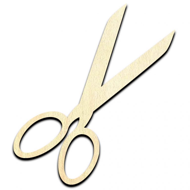 Scissors 1 Cut Out Unfinished Wood Shape Craft Supply