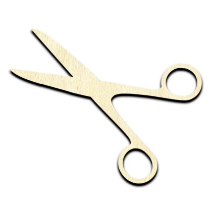 Scissors 2 Cut Out Unfinished Wood Shape Craft Supply