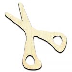 Scissors 3 Cut Out Unfinished Wood Shape Craft Supply