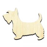Scottish Terrier Scottie Dog Laser Cut Out Unfinished Wood Shape Craft Supply