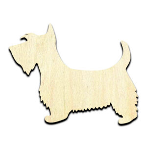 Scottish Terrier Scottie Dog Laser Cut Out Unfinished Wood Shape Craft Supply