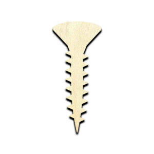 Wood Screw Laser Cut Out Unfinished Wood Shape Craft Supply