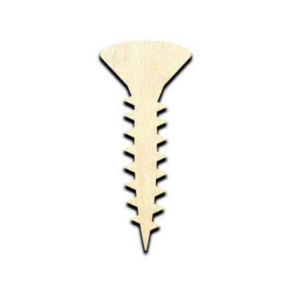 Wood Screw Laser Cut Out Unfinished Wood Shape Craft Supply